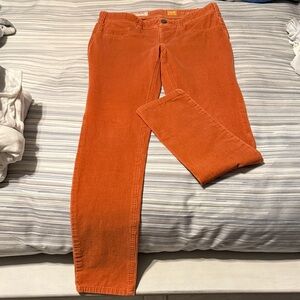 Pilcro Burnt Orange Corduroy leggings